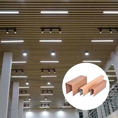China Non Combustible U Shaped Aluminum Drop Ceiling Tiles For Building Decoration for sale