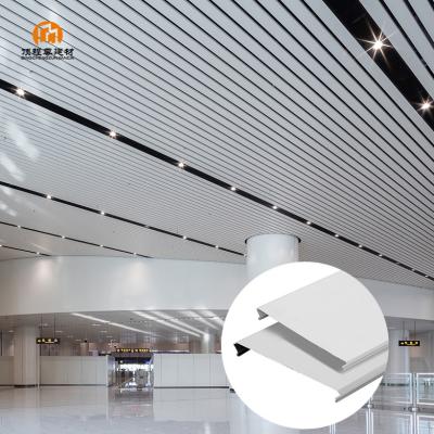 China Metal Building Material Metal Aluminum Ceiling Strips Decorative Suspended Ceiling for sale