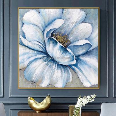 China Newcomer Flower Wall Art Canvas Flower Wall Decor Handmade Home Abstract Wall Decor Modern Flower Art Oil Painting for sale