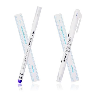 China Surgical Skin Marker For Eyebrow Skin Marker Pen Tattoo Skin Marker Measure Measuring Ruler Set Tool 2MM for sale