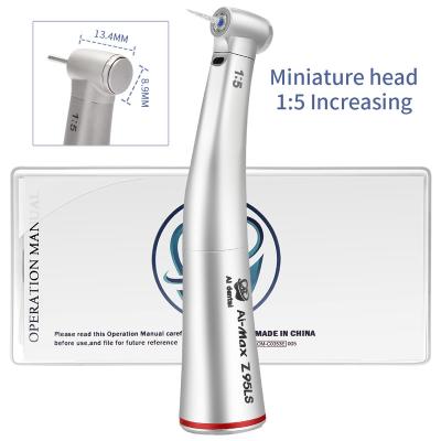 China AI-Z95LS Smallest Stainless Steel Head 1:5 Increasing Speed Low Speed Versus Angle Electric Dental Handpiece For FG Burs Dentist Tool (1.6) for sale