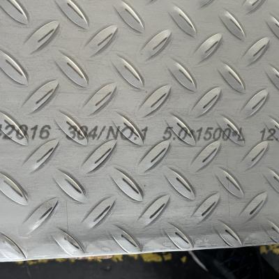 China Chequered Sheet SS304 Tear Drop Pattern Stainless Tp304 Checkered Plate For Building Floor for sale