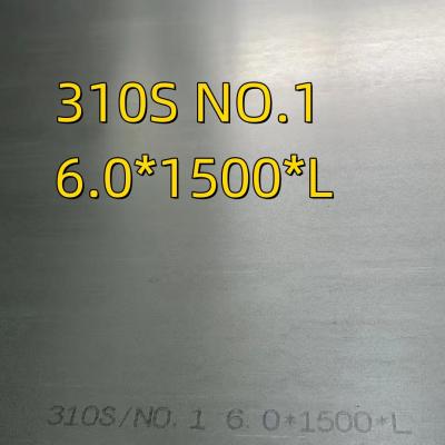 China Hot Rolled ASTM A240 310S 06Cr25Ni20 Stainless Steel Plate SS 310S Plate 6*1500*6000mm for sale