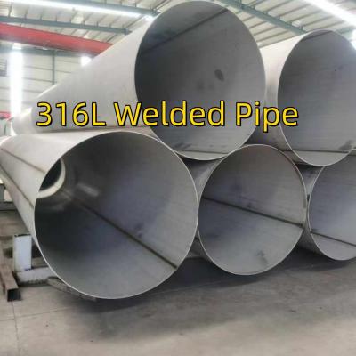 China SS 316L Stainless Steel Welded Pipe TP316L DIN1.4404 168mm-2000mm 6m Length for sale