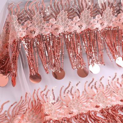 China Viable sequins wedding lace hd lace up frontal vendor for dress for sale