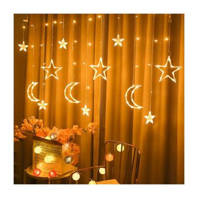 China Wholesale Christams Home Decoration Christmas String Led Outdoor Remote Control Decorative Moon Star Light Christmas Tree Decoration Lights for sale