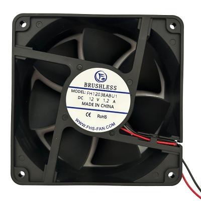 China Industrial Equipment Computer Case Cooling Fan 120x120x38mm 12V 24V 48V High Airflow Low Noise DC Brushless Motor Fan for sale