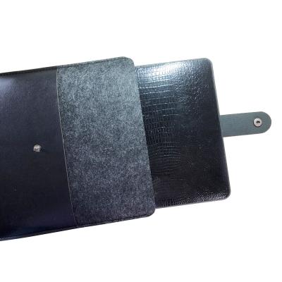 China China Online-Shopping Wholesale Product PU Leather Thick Felt Shockproof Laptop Sleeve Shockproof For Macbook for sale