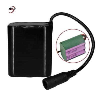 China 7800mAh 7.4V Rechargeable Battery Packs 18650 Waterproof Rubber Case for sale