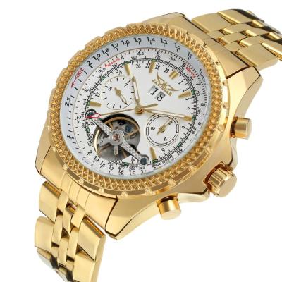 China Jaragar Wholesale Custom Logo Day/Date Tourbillon Movement Luxury Stainless Steel Automatic Wristwatches For Men for sale