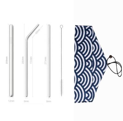 China Amazon Buy Bulk Custom Disposable Eco Friendly Reusable Drinking Straws Stainless Steel Metal Straws With Brush And Packaging for sale