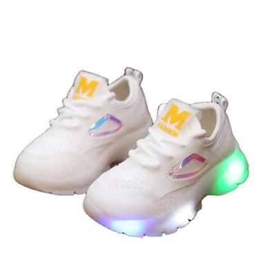China Low Price Safety Lightweight Wholesale Kids Casual Lighting Led Breathable Running Shoes for sale