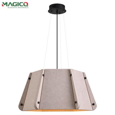 China Hoogwaardige, moderne, handmatige, akoestische hanger, lichtlamp, lampenverlichting, PET-gevoel, geluidsabsorberend stof, hanger, lampenverlichting Te koop