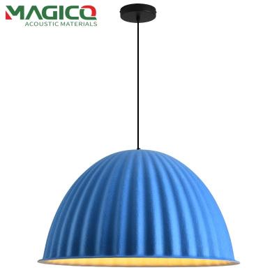 China Suspended LED Polyester Fiber Acoustic Interior Lighting Lampshade for Modern Office for sale