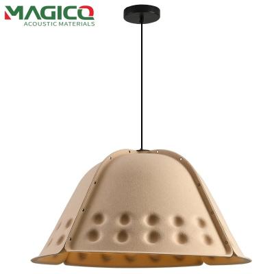 China Handmade Polyester Fiber Acoustic Lampshade LED Pendant Light Shade for Interior Lighting for sale