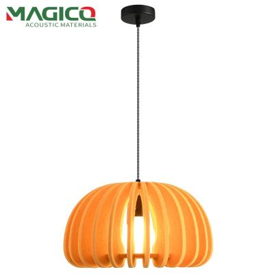 China Design Polyester Fiber Acoustic LED Hanging Lampshade With Sound Absorbing for Living Room for sale