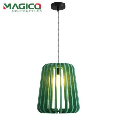 China Polyester Fiber Acoustic Pendant Lampshade LED E27 Pendant Light for Living Room Office Study Restaurant for sale