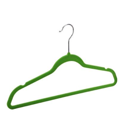 China Durable Non Slip Velvet Flocked Hangers Manufacturer for sale