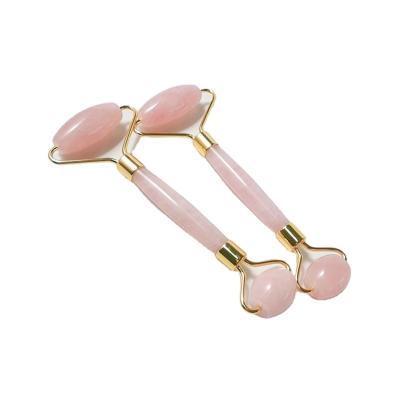 China Amazon Hot Sale Rose Quartz Stone Facial Roller Massage Face for sale
