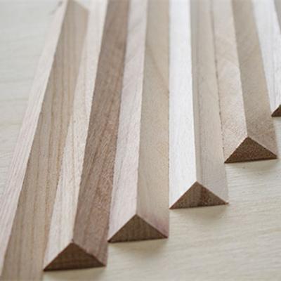 China Stable and strong custom made high quality paulownia chamfer solid wood strips from Jiusi woods for sale