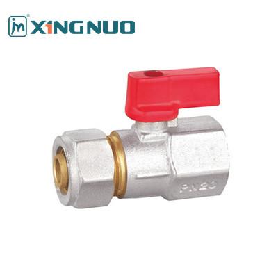 China BV1061-F Mini Ball Valve brass valve female threaded 1/2 inch X16 3/4 inch X20 Max 25bar for Chemical Processing for sale