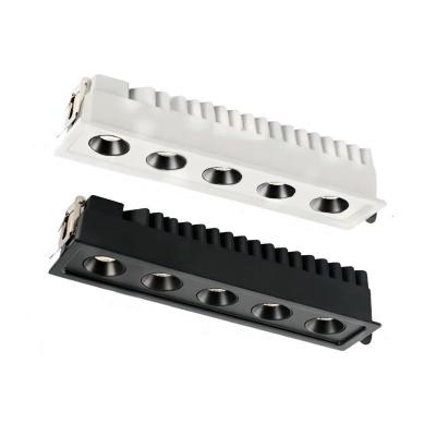 China Color Changing Trimless LED Linear Spotlight Track IP20 AC12V 24W With Multi Heads for sale
