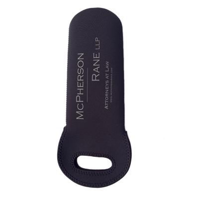 China Insulated Custom sublimation Printed Neoprene single Wine easy carry sleeve for sale