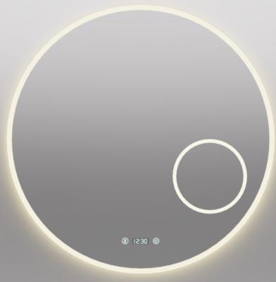 China Smart LED Bathroom Mirror with Anti-Fog Function, Time & Temperature Display, Stepless Dimming, Waterproof Design, Dual-Touch Control, 3000K~6000K Color Temperature, a Customizable Dimensions & Funct for sale