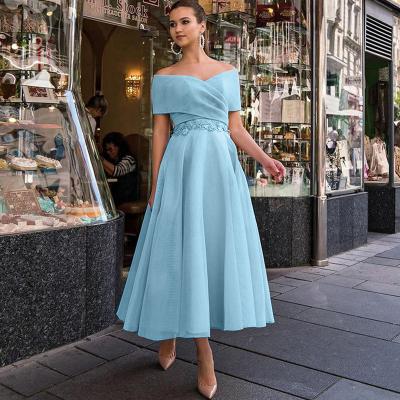 China Luxury Strapless Elegent Prom Dress Women's Breathable Lace Party Girl Evening Dress Long Skirt Party Dress for sale