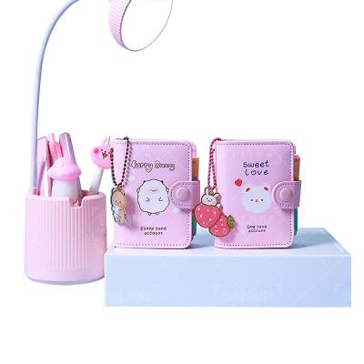 China New Arrival Kawaii Mini PU Cover Note Book Diary Notebook Diary Agenda Notepad School Stationery Printed Loose Leaf for sale