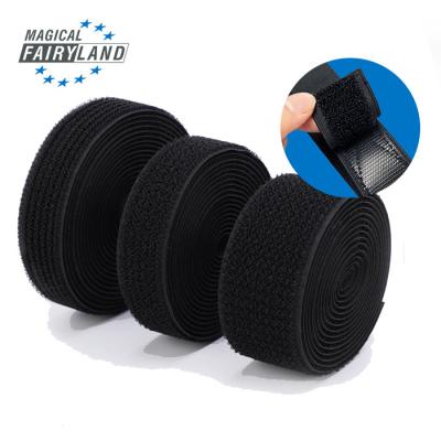 China Jiehuan hook and loop viable nylon storage tape with elastic loop webbing storage strap whosale factory price for sale