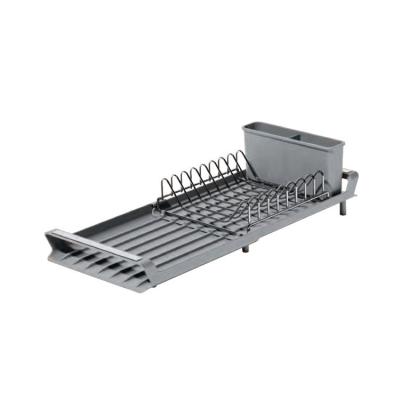 China Non Folding Adjustable Metal Wire Kitchen Dish Rack For Sustainable Utensils Storage for sale