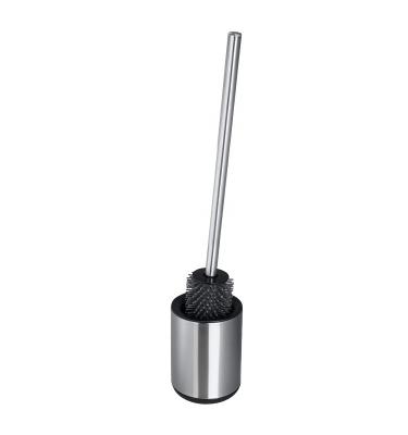 China Bathroom Round TPR Toilet Bowl Cleaning Brush With Holder Free Standing for sale
