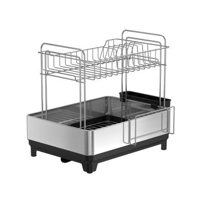 China Rectangle Stainless Steel Detachable Dish Rack For Organizing for sale