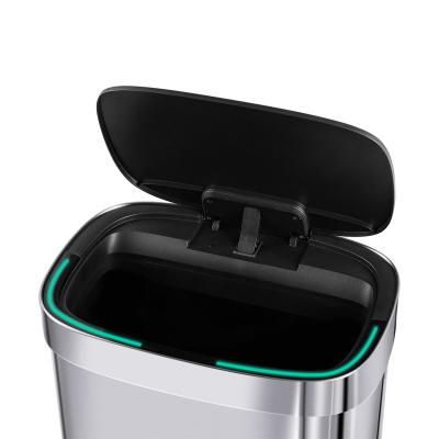 China Rectangle Household Smart Sensor Bin Induction Type Automatic Trash Can for sale