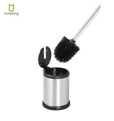 China Economic Stainless Steel Toilet Brush with Easy Automatic Open Holder and Anti-Bacterial PP Brush Filament for sale