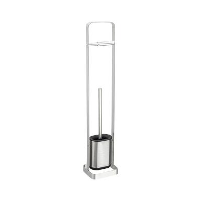 China Stainless Steel Compact Bathroom TPR Toilet Brush Holder SET Hot Europe Style Durable Cup Material Polypropylene for sale