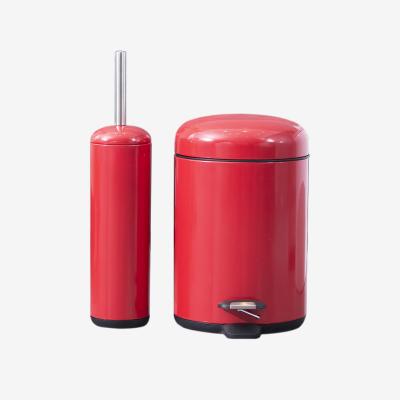China Custom Logo 5L Stainless Steel Pedal Bin for Waste Management in Round Shape for sale