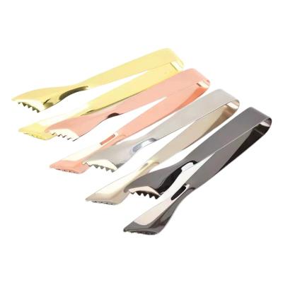 China Stocked Hot Selling Customized Professional Tools Creative Ice Tongs for Clipping Ice and Candy Bar Stainless Steel Material for sale
