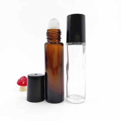China Perfume 5ml 10ml roll on amber glass bottle for essential oil for sale