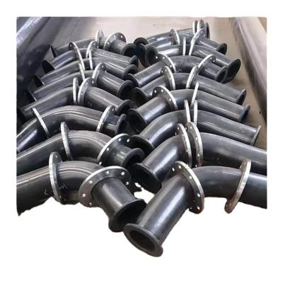 China UHMW/HD/PE Dredge Pipeline Lined Bend And Steel Pipe Fitting Tees for sale