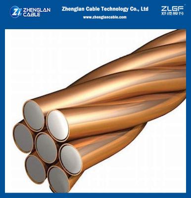 China CCS Copper Clad Steel Conductor Wire 40% 30% Conductivity Copperweld ASTM B227 for sale