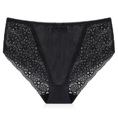 China Wholesale Antibacterial High Quality Lace Panties Women Mid Waist Plus Size Sexy Panties Woman for sale