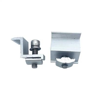 China Aluminum Solar Panel End Clamp Weatherproof Photovoltaic Support Fixture for sale