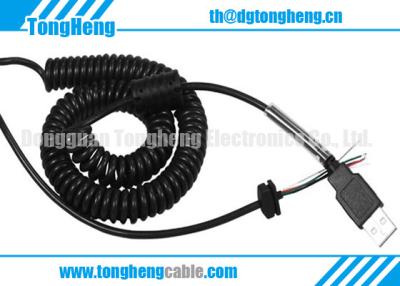 China Extremely Flexible Rubber SR Moulded Spiral Power Cord for sale