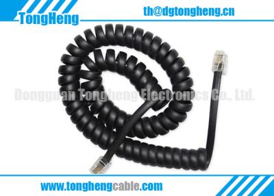 China Good Price Crystal Plug Mounted Spiral Power Cord for sale