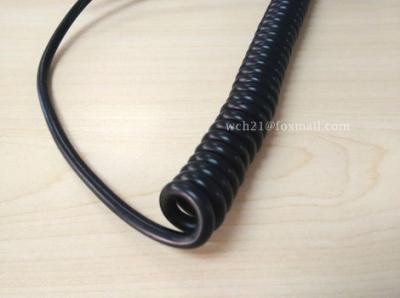 China UL2517 Mobile Machinery PVC Curl Spiral Cable for sale