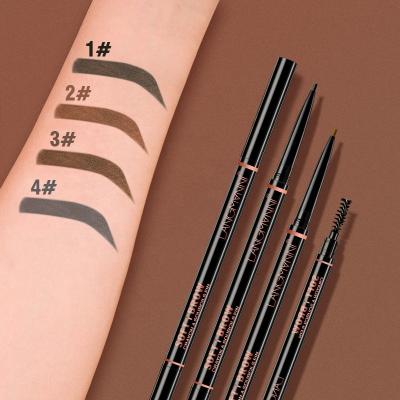 China New Arrival Waterproof Double Headed Dyes Makeup Eyebrow Tattoo Pen Waterproof Longlasting Super Slim Automatic Eyebrow Pencil for sale