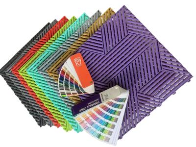 China 3D Garage Floor Interlocking Flexible Tiles Black Garagetrac Tiles for sale