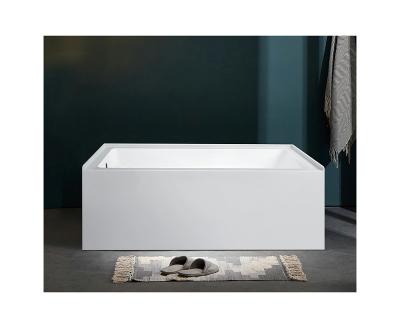 China Traditional Skirt Acrylic Bathtub Factory Piled Up Packaginig North America cUPC Skirt Tub Canada USA for sale